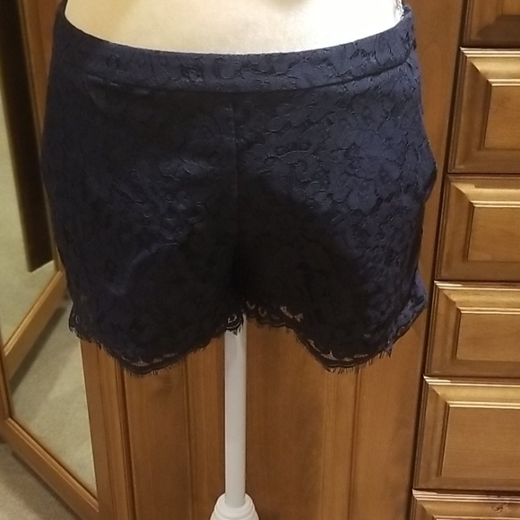 Joie Navy Lace Shorts - Picture 2 of 6